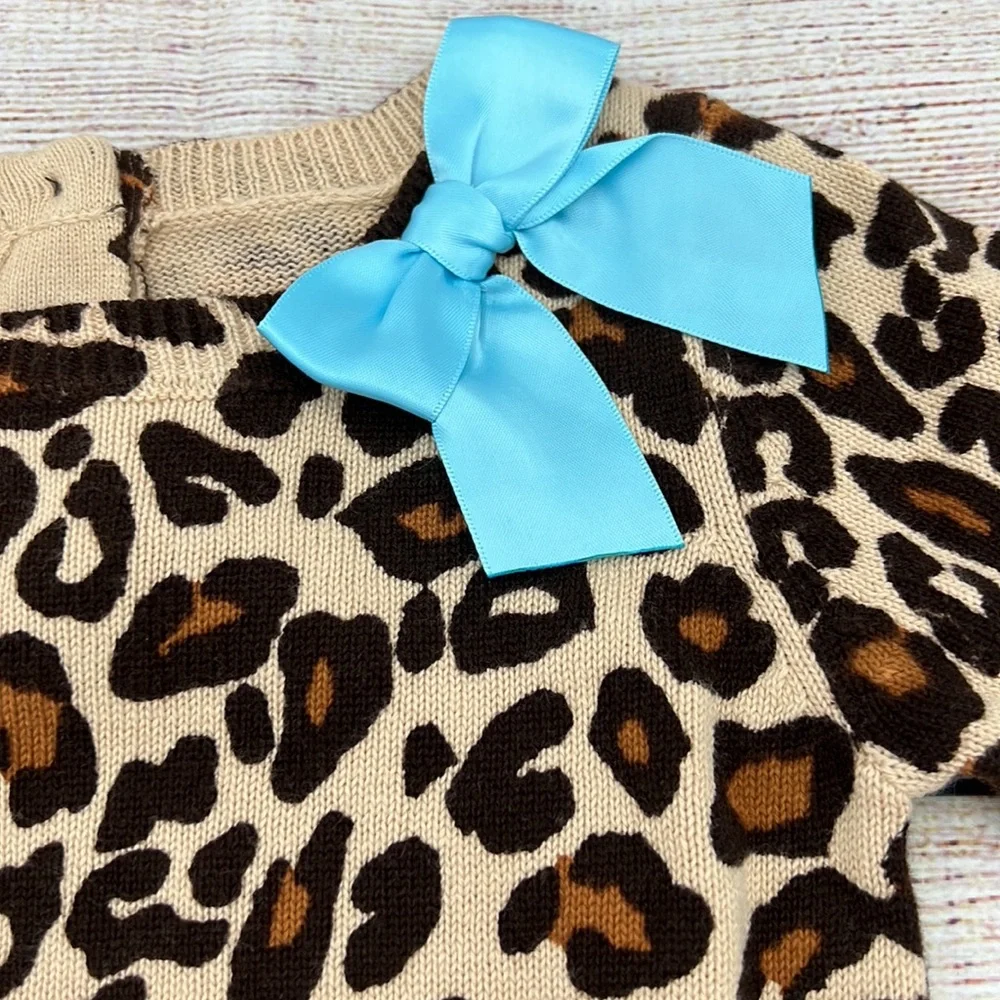 Gymboree Cheetah Print Sweater Dress Sz 18-24 months